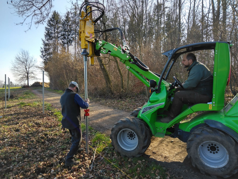 Wildschutzzaun montieren